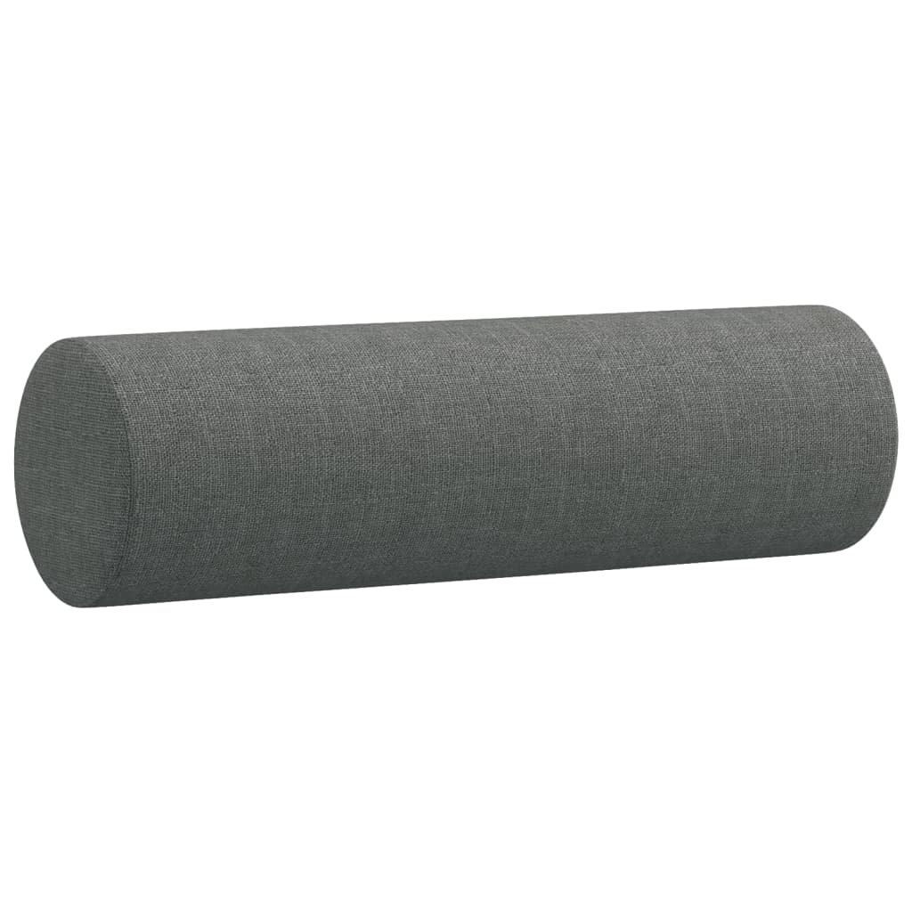 Set Di Divani 2 Pz Con Cuscini Grigio Scuro In Tessuto - Image 6