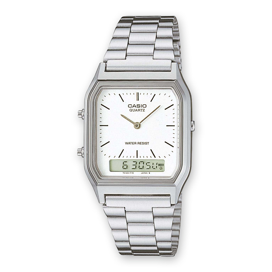 Casio Vintage Mod. Edgy Collection Sunray Dial - White