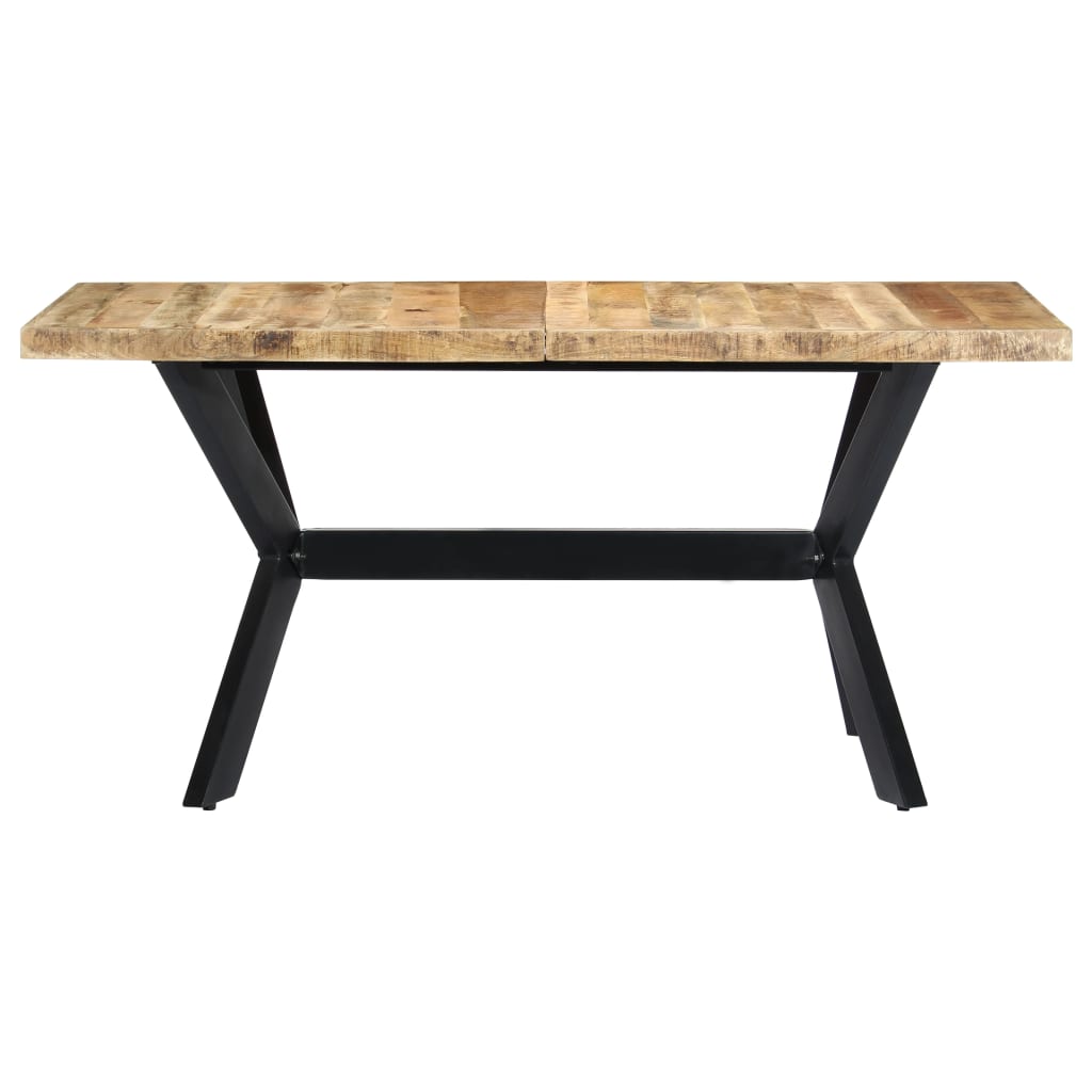Tavolo Da Pranzo 140x70x75 Cm In Legno Massello Di Mango Grezzo