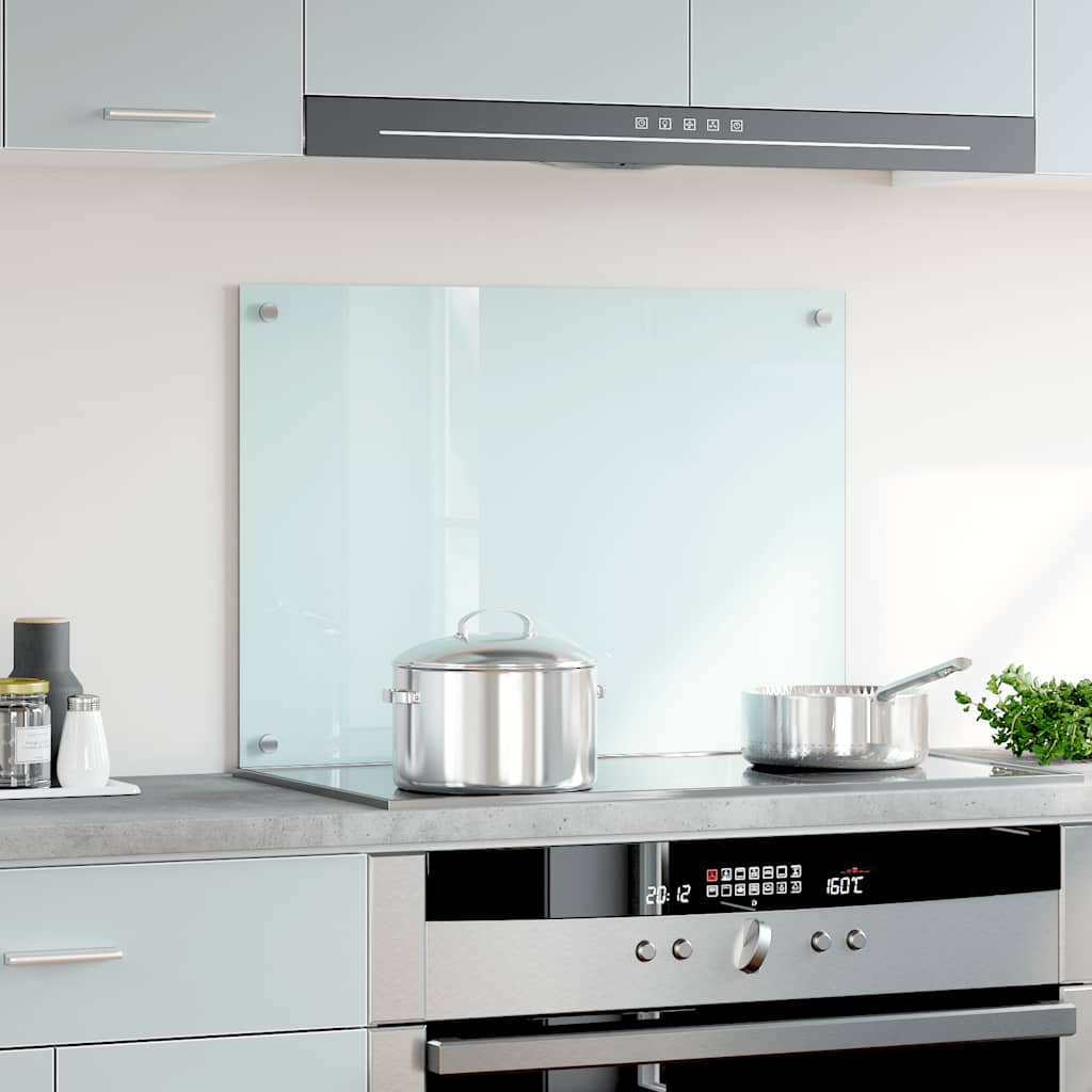 Paraschizzi Per Cucina Bianco 70x50 Cm In Vetro Temperato