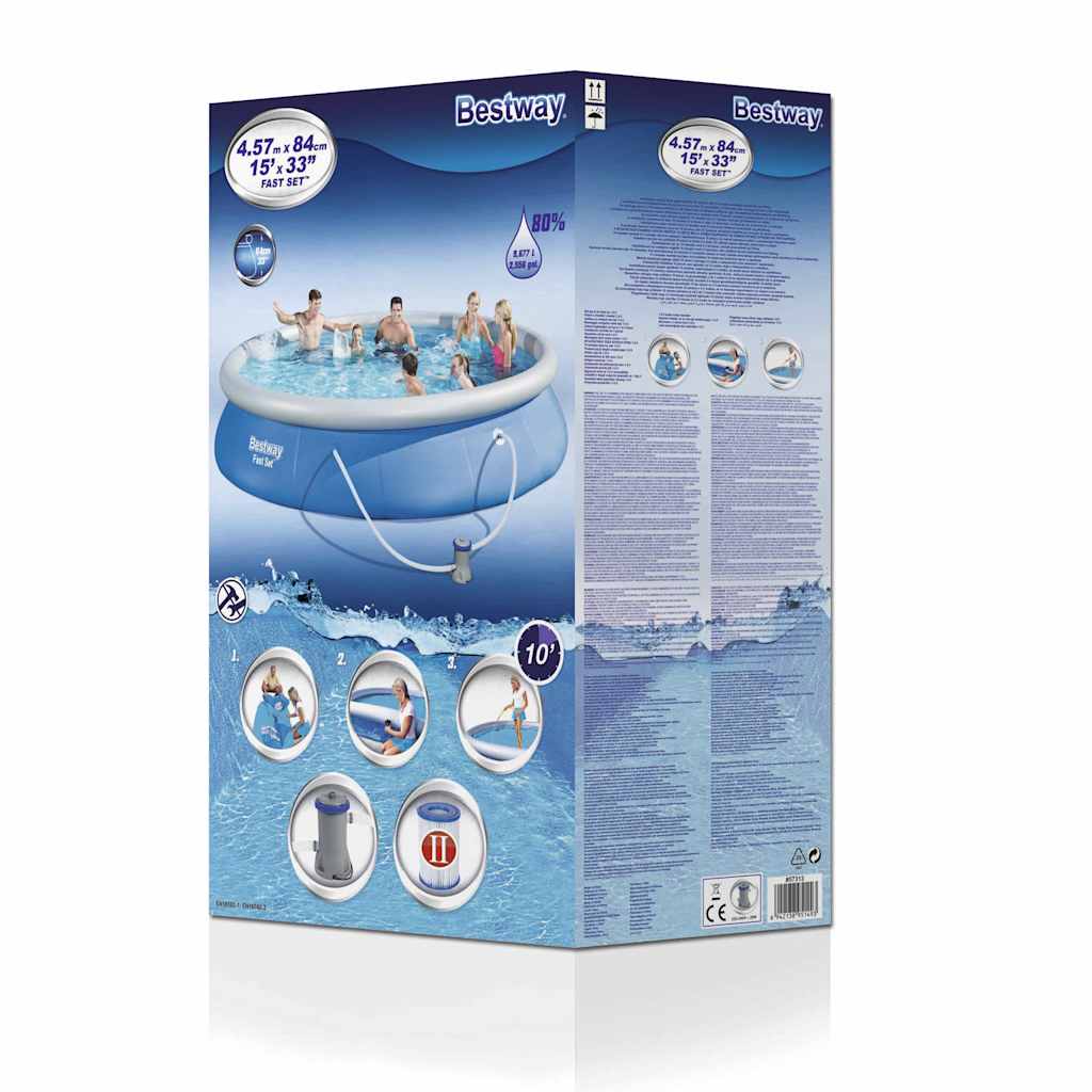 Bestway Set Piscina Fast Set 457x84 Cm 57313 - Image 5