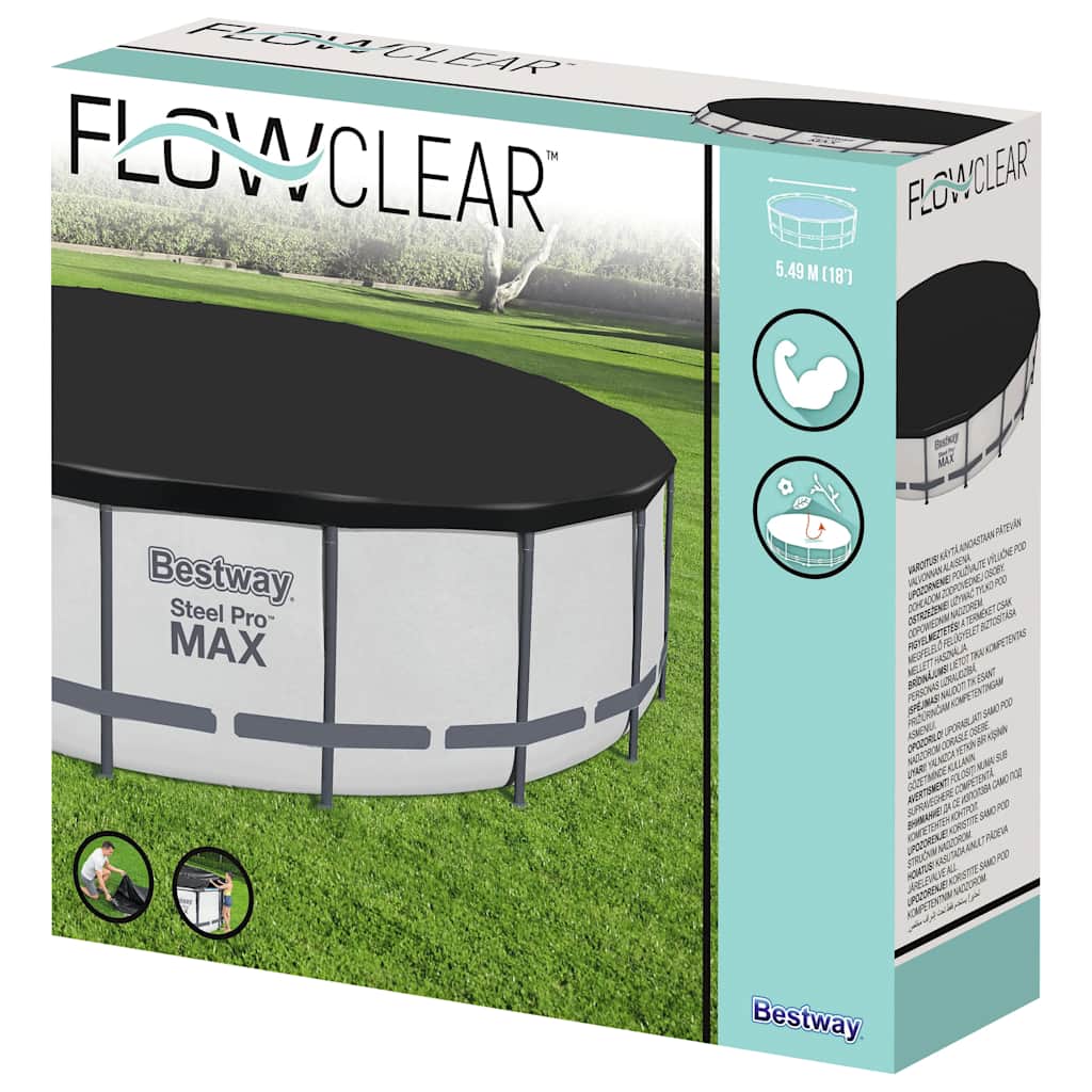 Bestway Set Copertura Per Piscina Flowclear Fast 555 cm