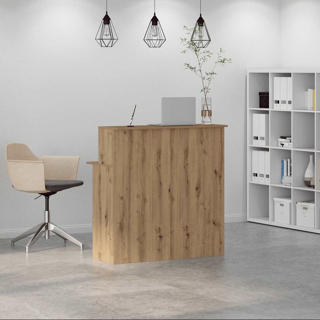 Banco Reception Rovere Artigianale 100x50x103,5cm In Truciolato - Image 3