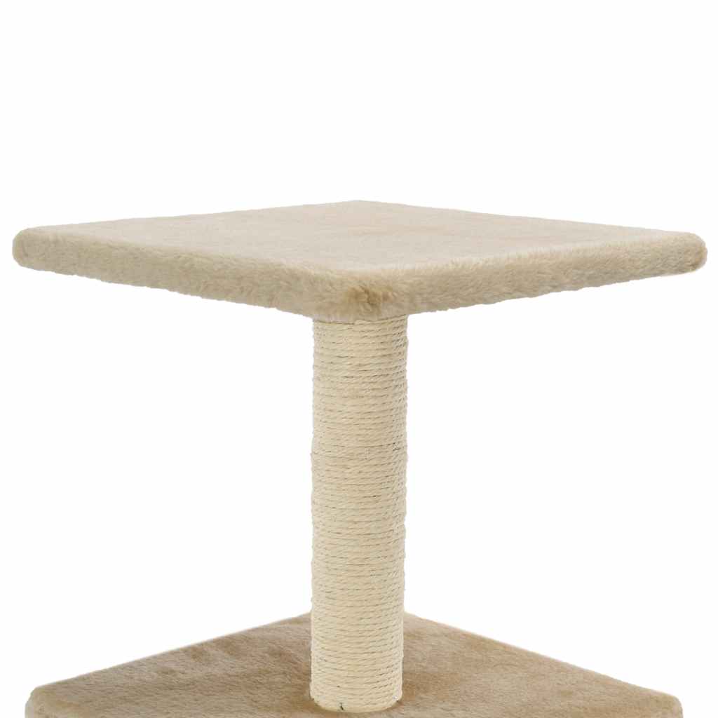 Albero Per Gatti Con Tiragraffi In Sisal 55 Cm Beige - Image 5