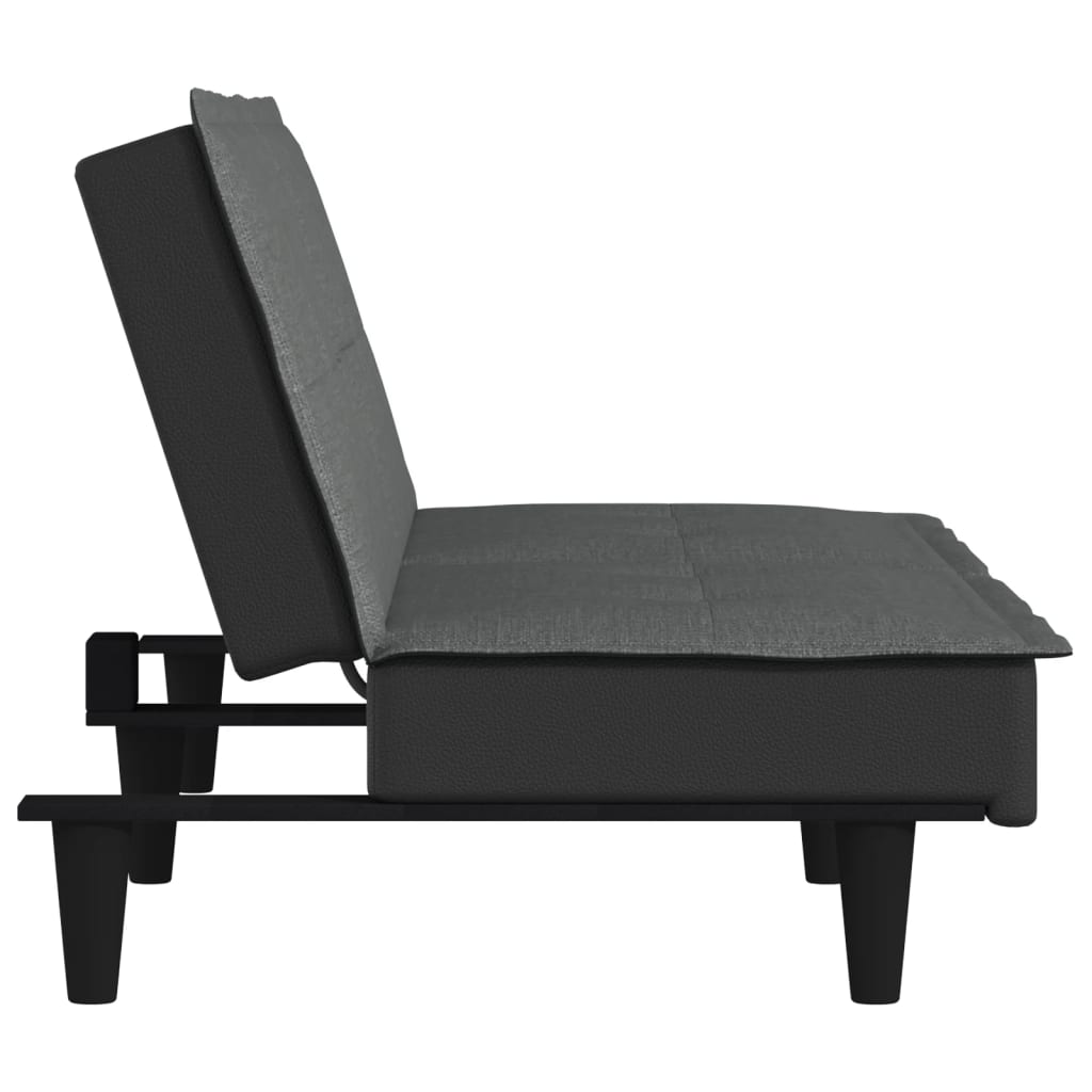 Divano Letto Grigio Scuro In Tessuto - Image 5