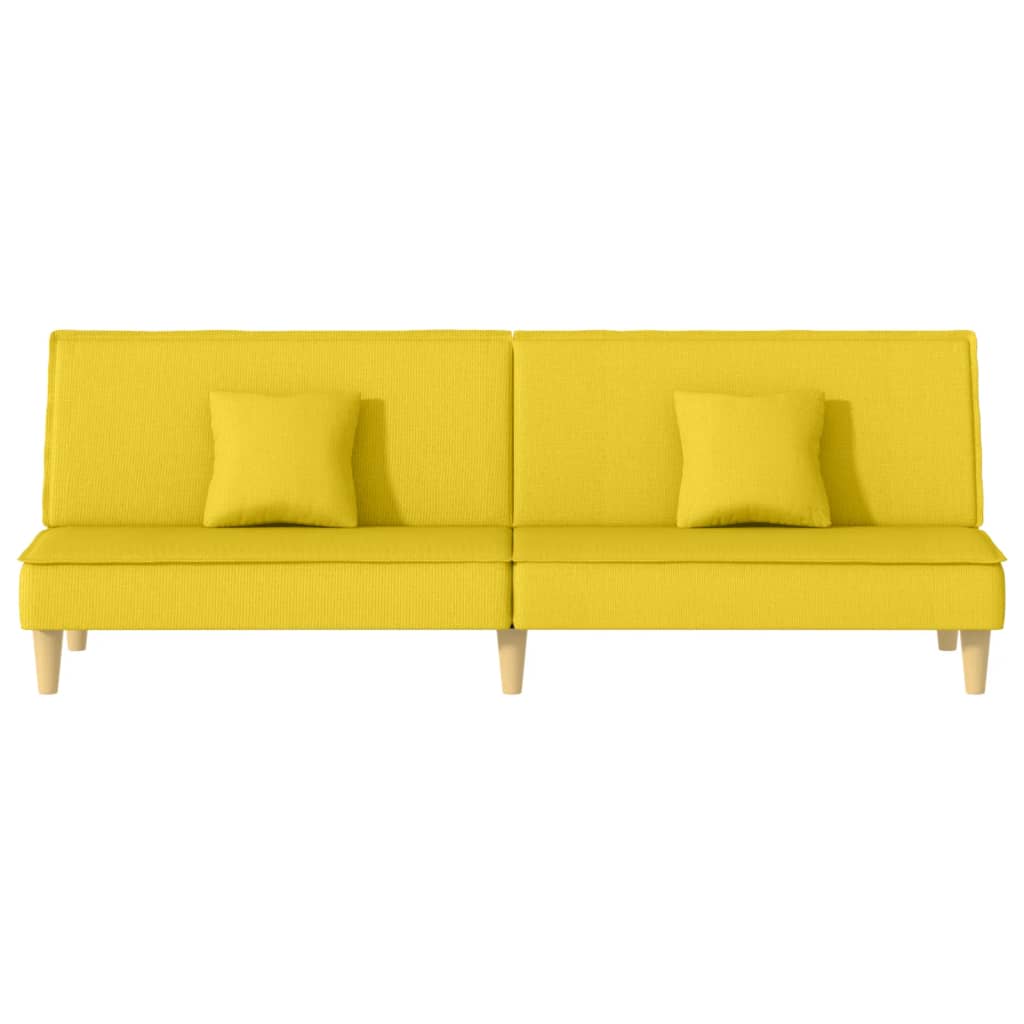 Divano Letto Giallo Chiaro In Tessuto - Image 4