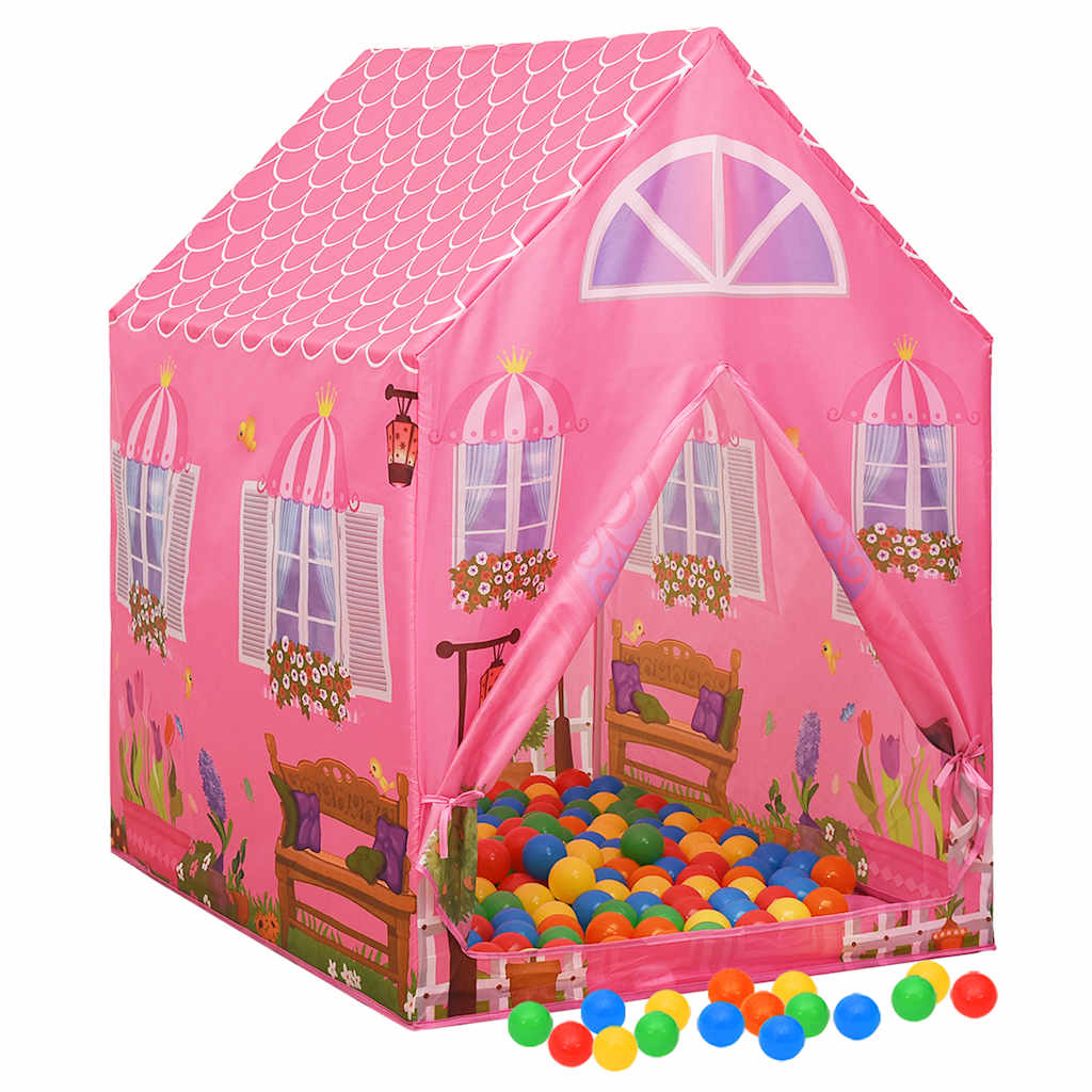 Tenda Da Gioco Per Bambini Rosa Con 250 Palline 69x94x104 cm