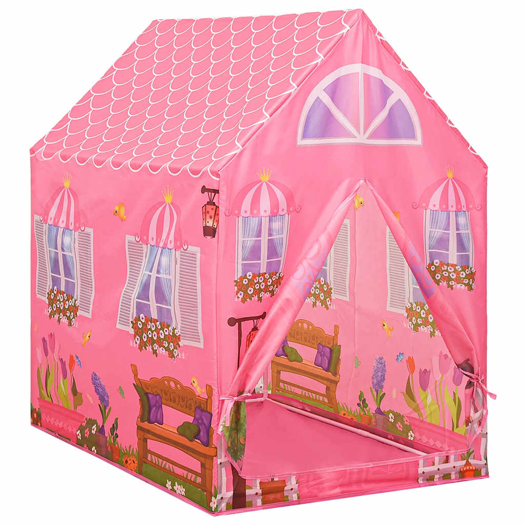 Tenda Da Gioco Per Bambini Rosa Con 250 Palline 69x94x104 cm - Image 4