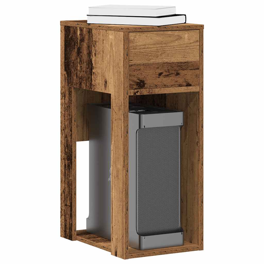 Supporto Per Computer A Torre Con Cassetto Antico 30x44x74 cm