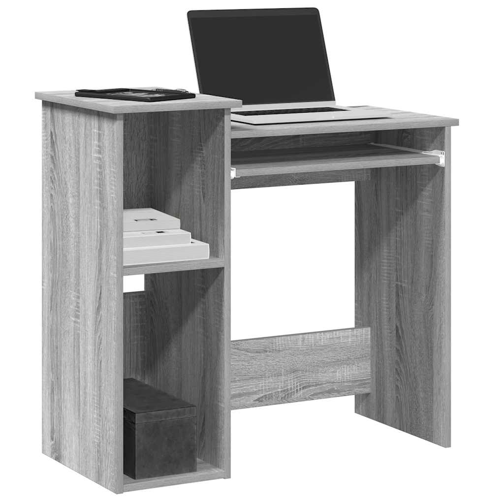 Scrivania Mensole Grigio Sonoma 84x40x78 Cm Legno Multistrato