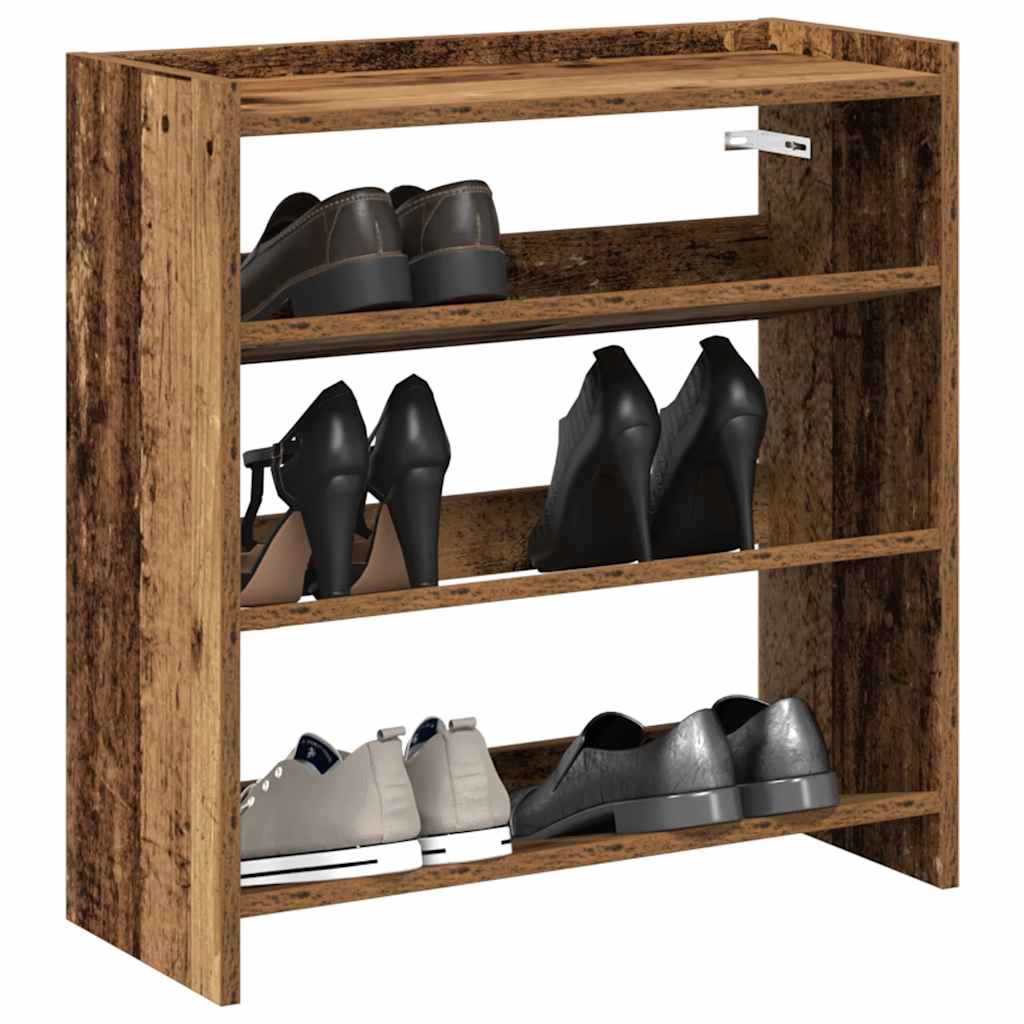 Scarpiera Legno Antico 60x25x62 Cm In Legno Multistrato