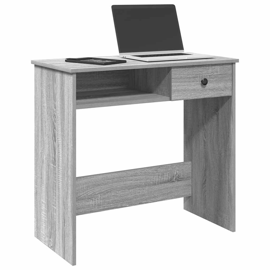 Scrivania Grigio Sonoma 80x40x75 Cm In Legno Multistrato