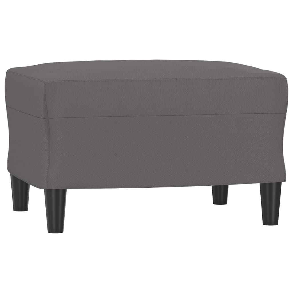 Poltrona Con Poggiapiedi Grigio 60 Cm In Similpelle - Image 5