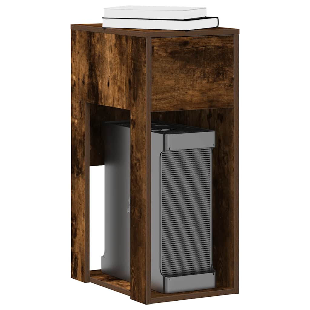 Supporto Per Computer A Torre Con Cassetto Rovere 30x44x74 cm