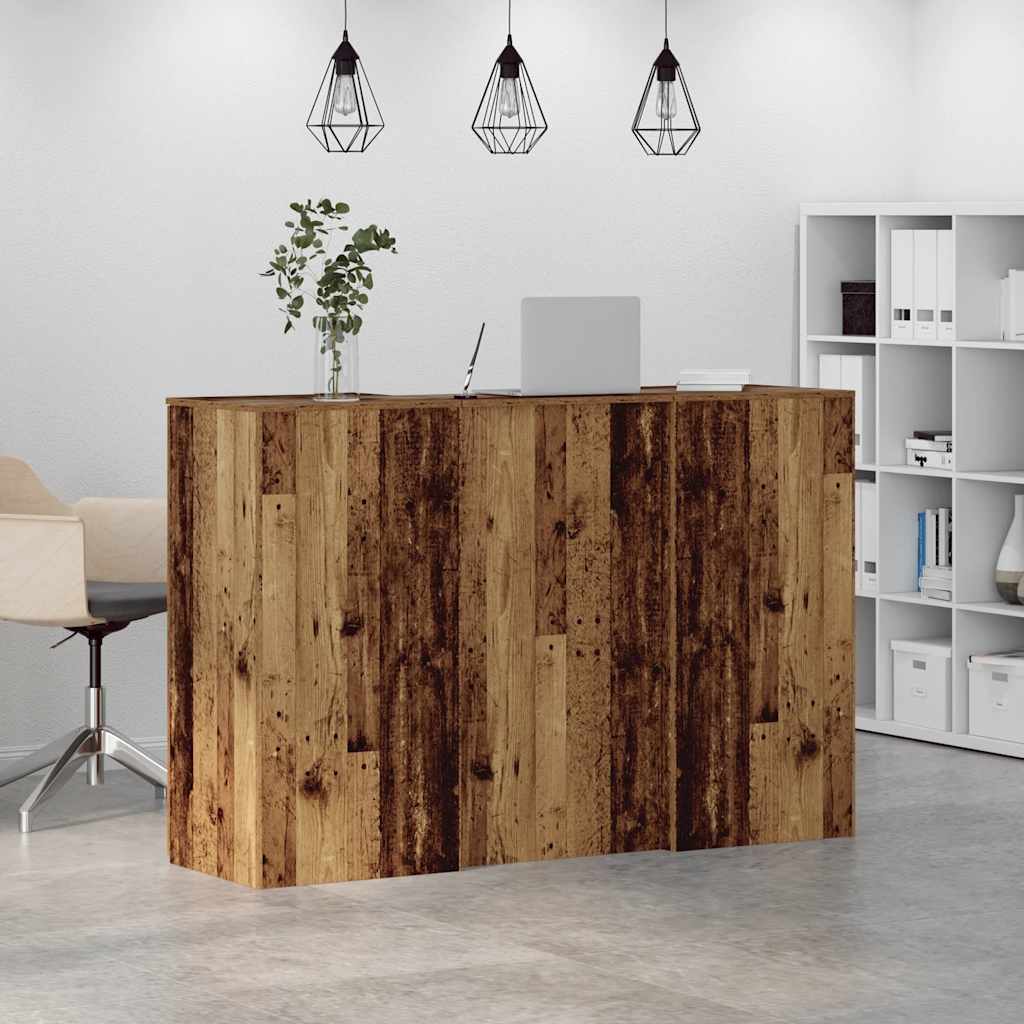 Banco Reception Legno Antico 155x50x103,5 Cm Legno Multistrato - Image 4