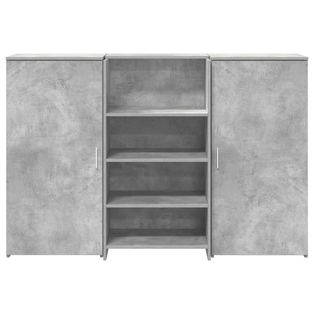 Banco Reception Grigio Cemento 155x50x103,5cm Legno Multistrato - Image 5