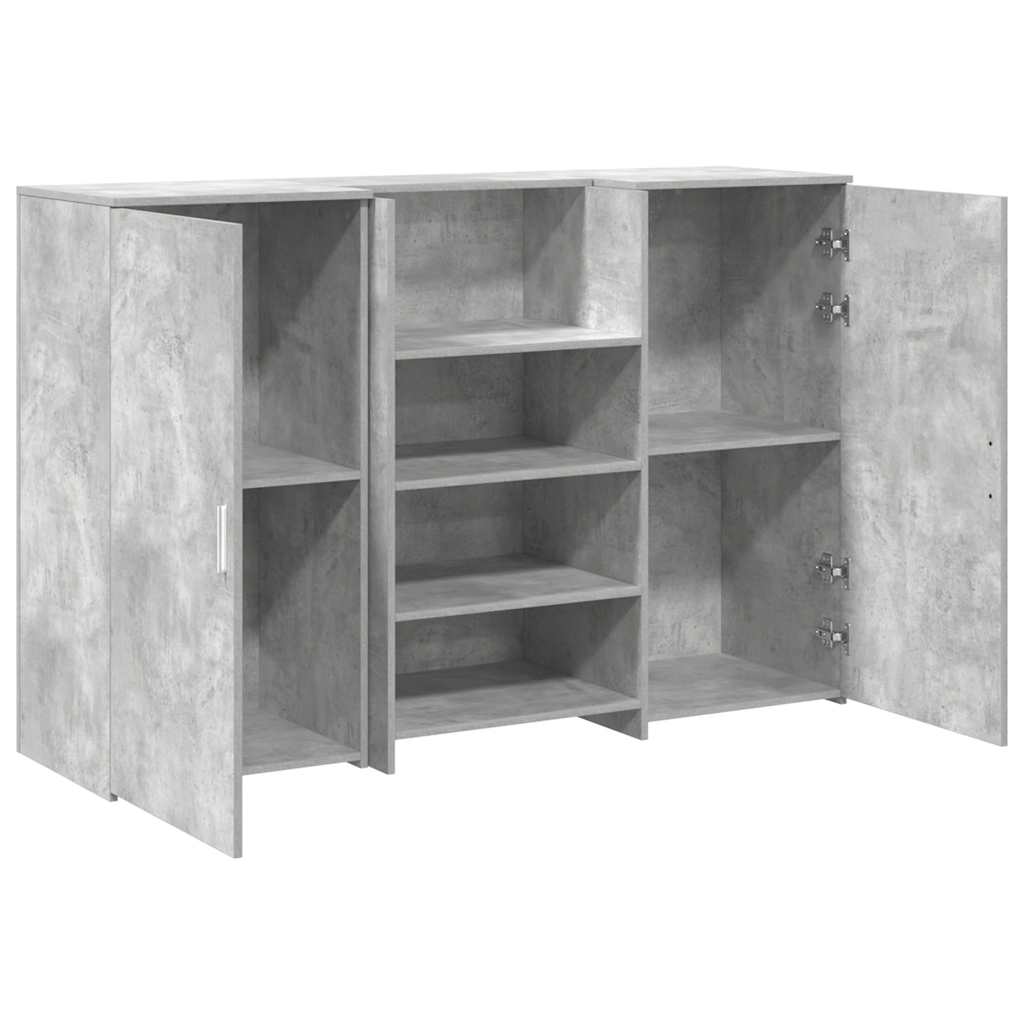 Banco Reception Grigio Cemento 155x50x103,5cm Legno Multistrato - Image 6