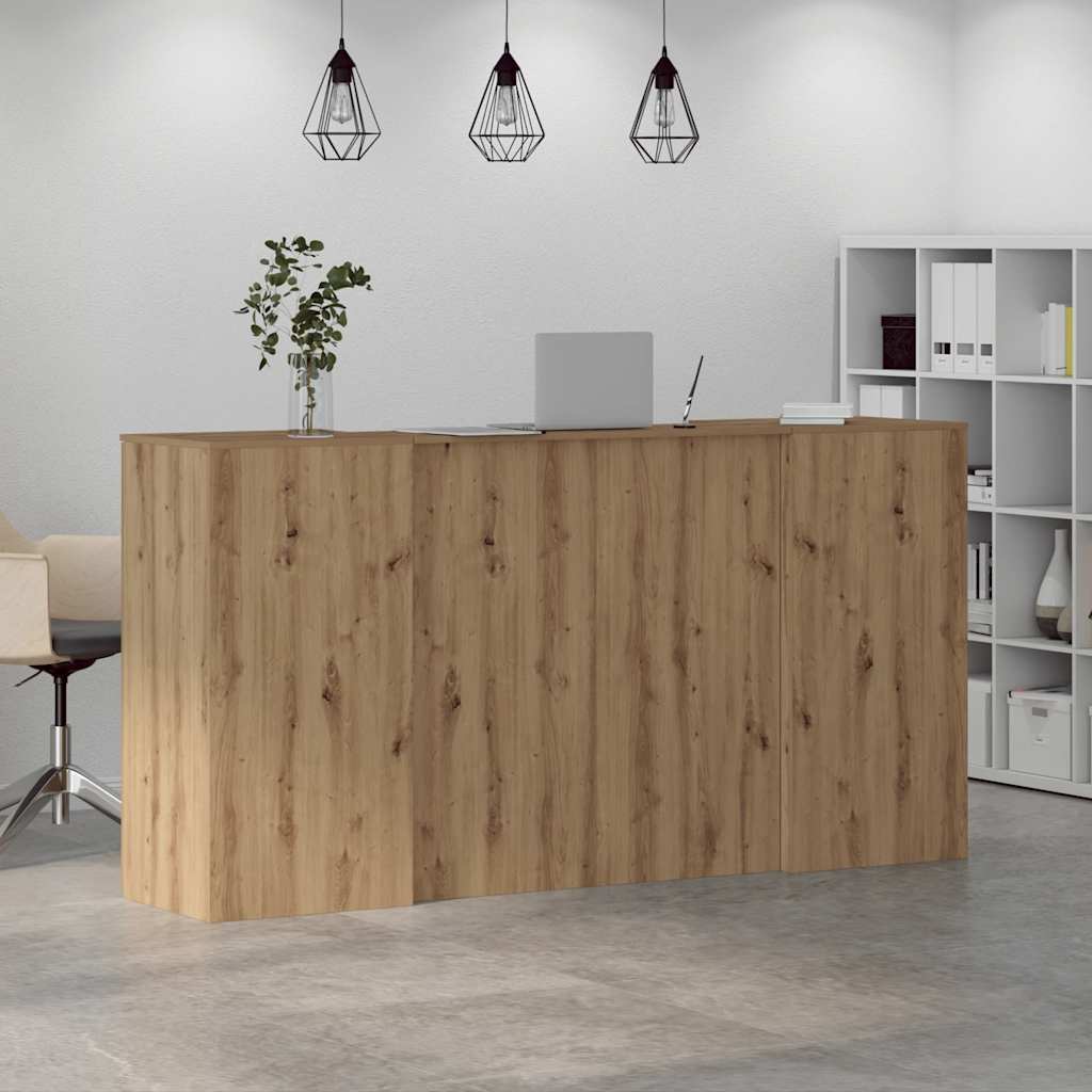 Banco Reception Rovere Artigianale 200x50x103,5cm In Truciolato - Image 4
