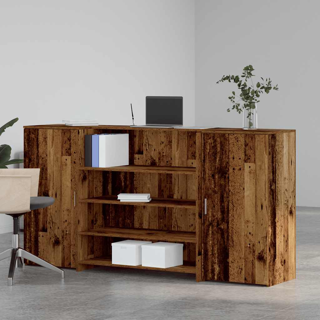 Banco Reception Legno Vecchio 200x50x103,5 Cm Legno Multistrato - Image 3