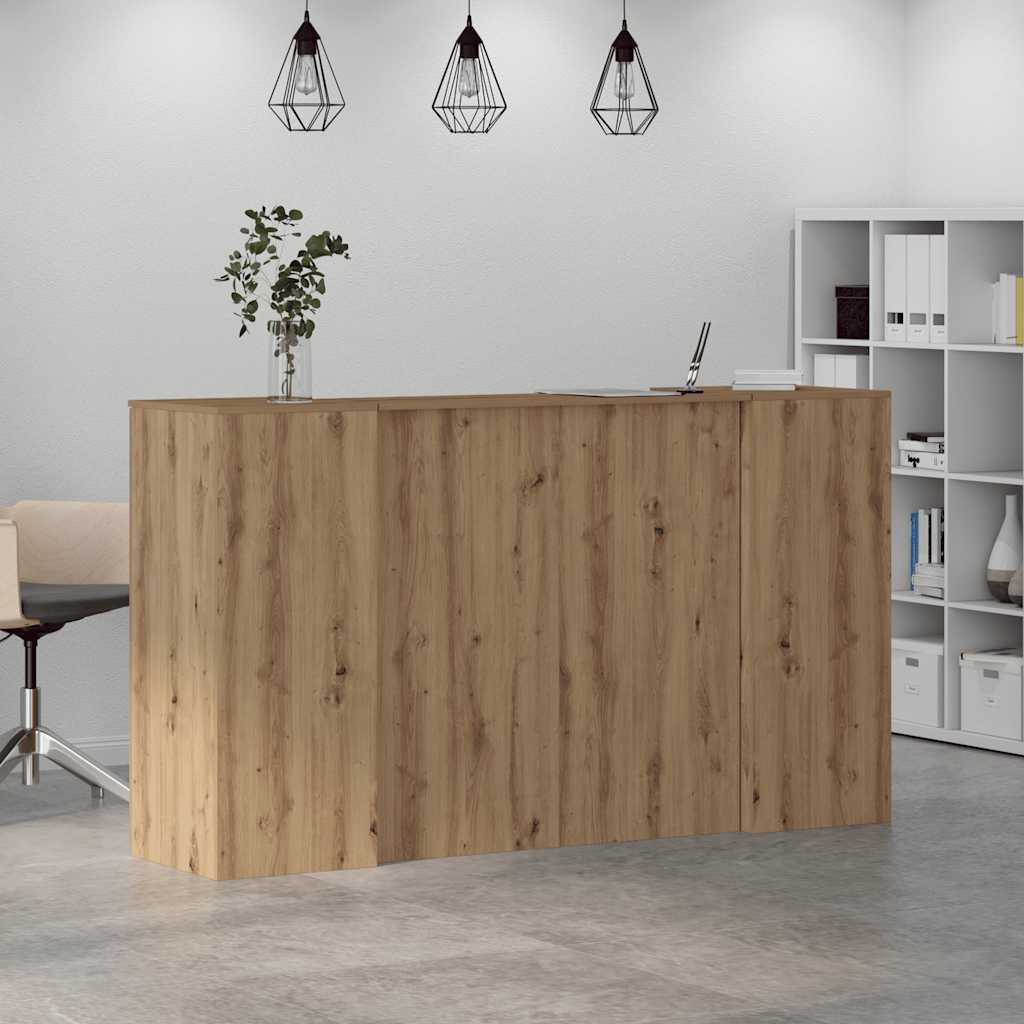 Banco Reception Rovere Artigianale 180x50x103,5cm In Truciolato - Image 4
