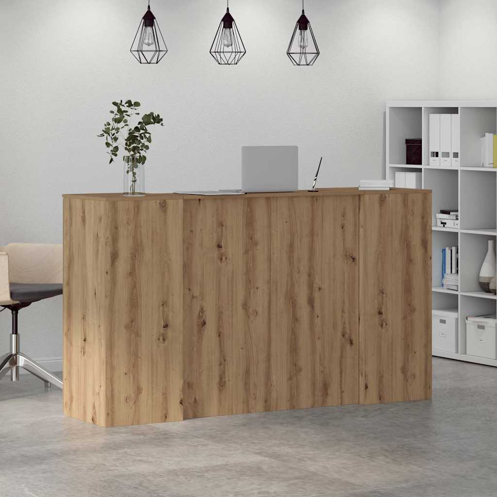 Banco Reception Rovere Artigianale 180x50x103,5cm In Truciolato - Image 4