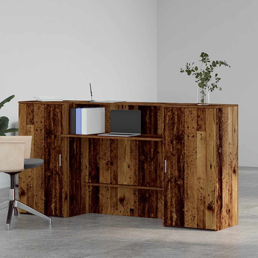Banco Reception Legno Vecchio 200x50x103,5 Cm Legno Multistrato - Image 3