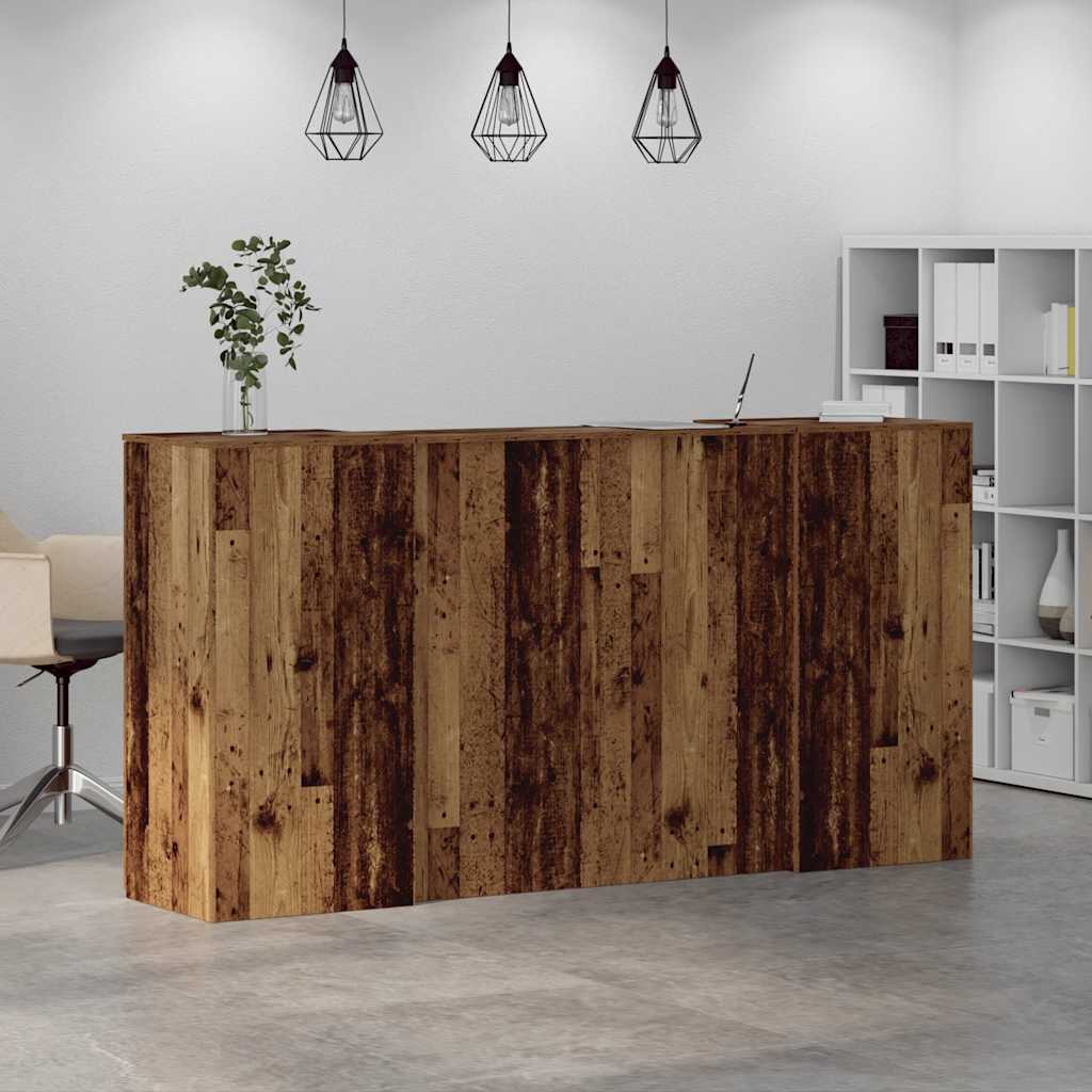 Banco Reception Legno Vecchio 200x50x103,5 Cm Legno Multistrato - Image 4