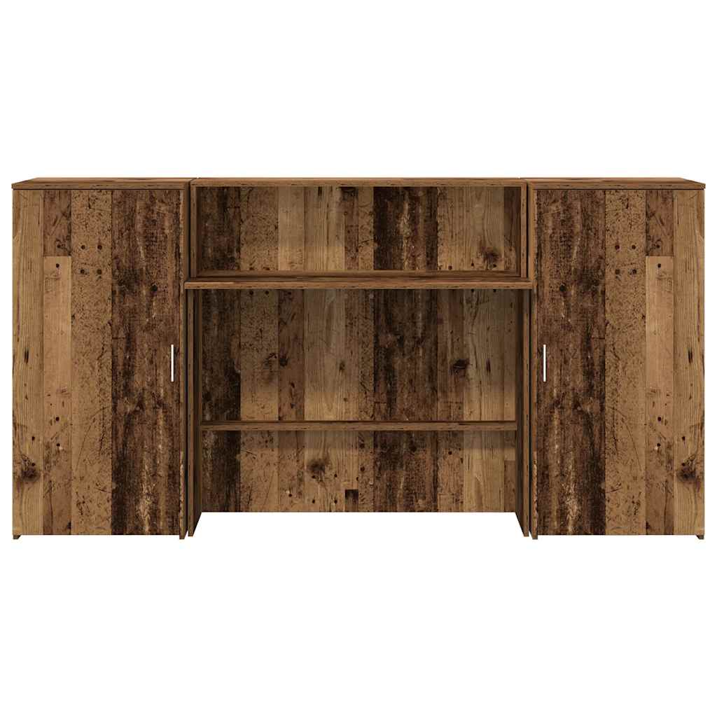 Banco Reception Legno Vecchio 200x50x103,5 Cm Legno Multistrato - Image 5