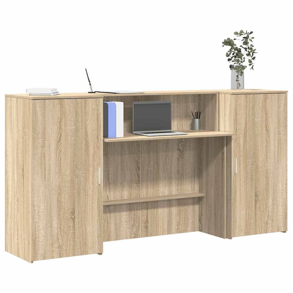 Banco Reception Rovere Sonoma 200x50x103,5 Cm Legno Multistrato