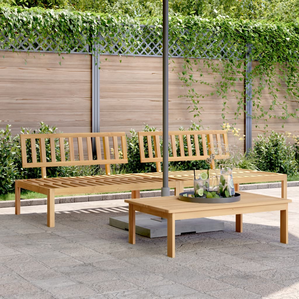 Divani Centrali Da Giardino Pallet 2pz Legno Massello Di Acacia