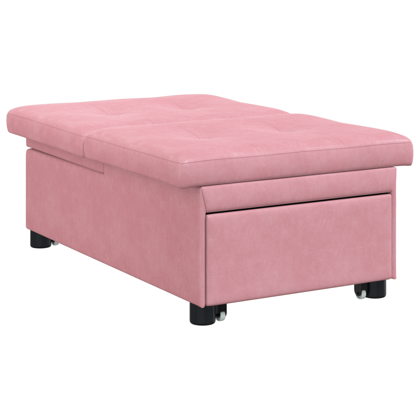 Divano Letto Rosa 67 X 194 X 38 Cm Velluto - Image 4