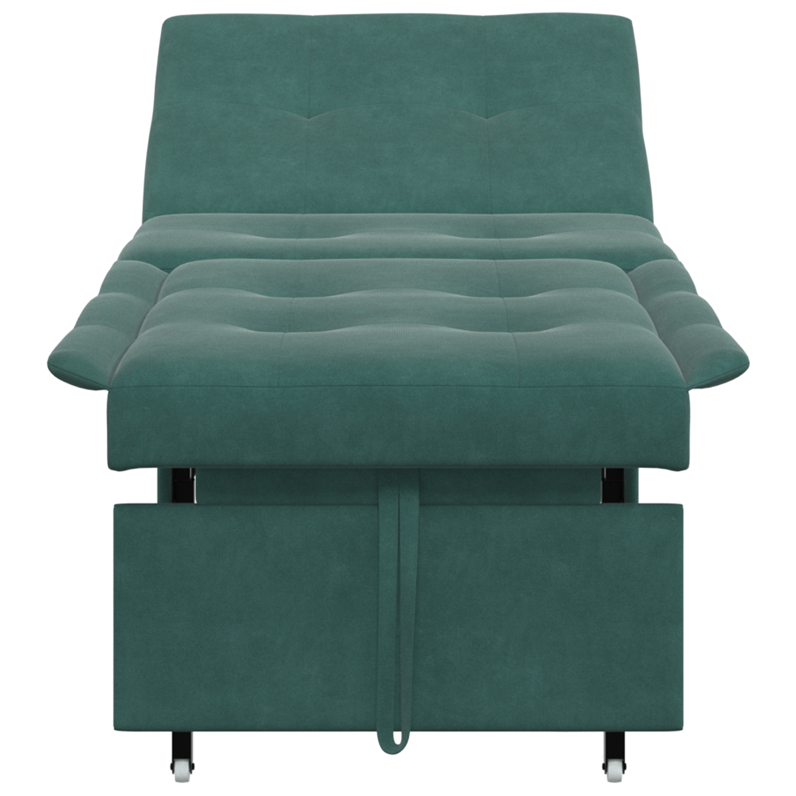Divano Letto Verde Scuro 67 X 194 X 38 Cm Velluto - Image 5