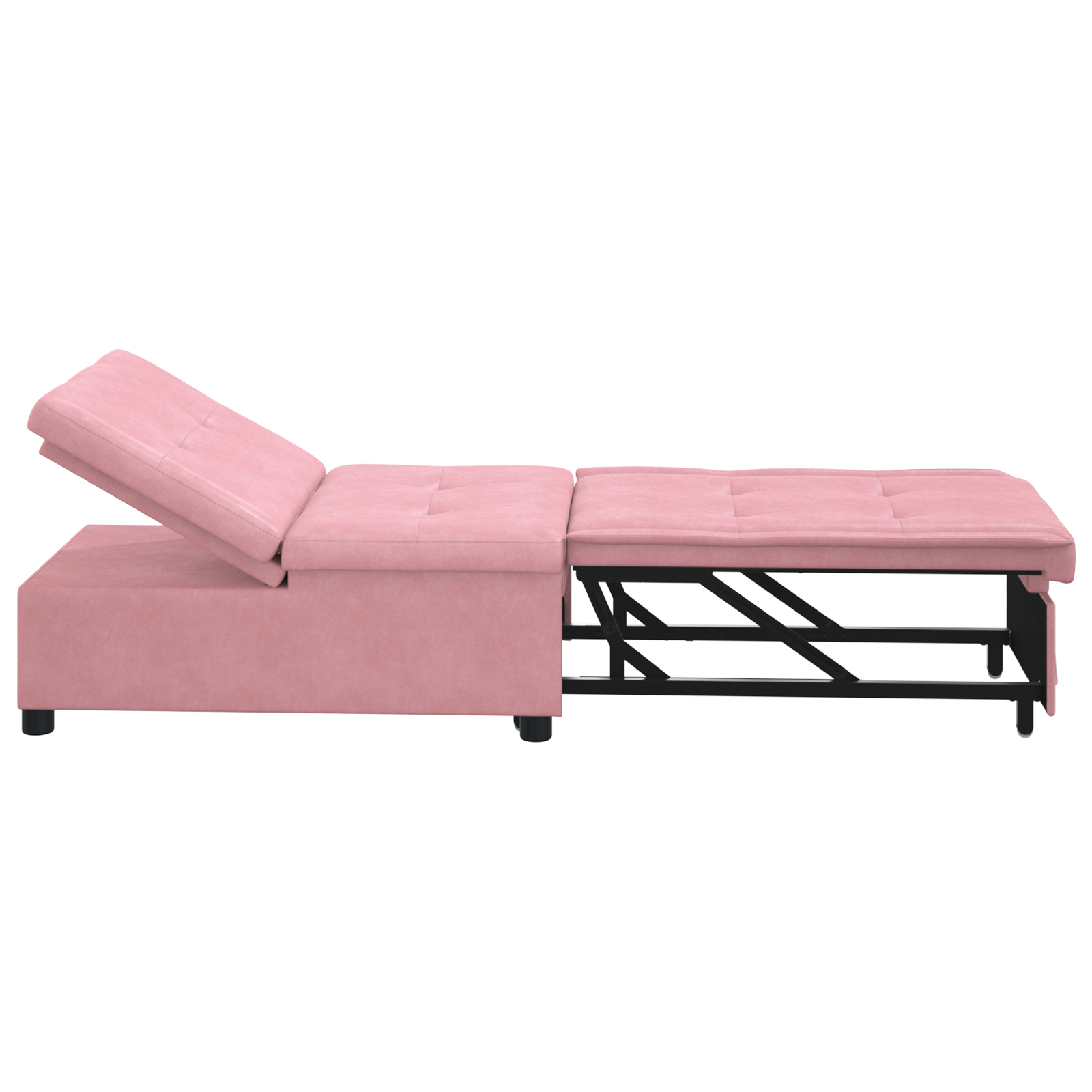 Divano Letto Rosa 67 X 194 X 38 Cm Velluto - Image 6