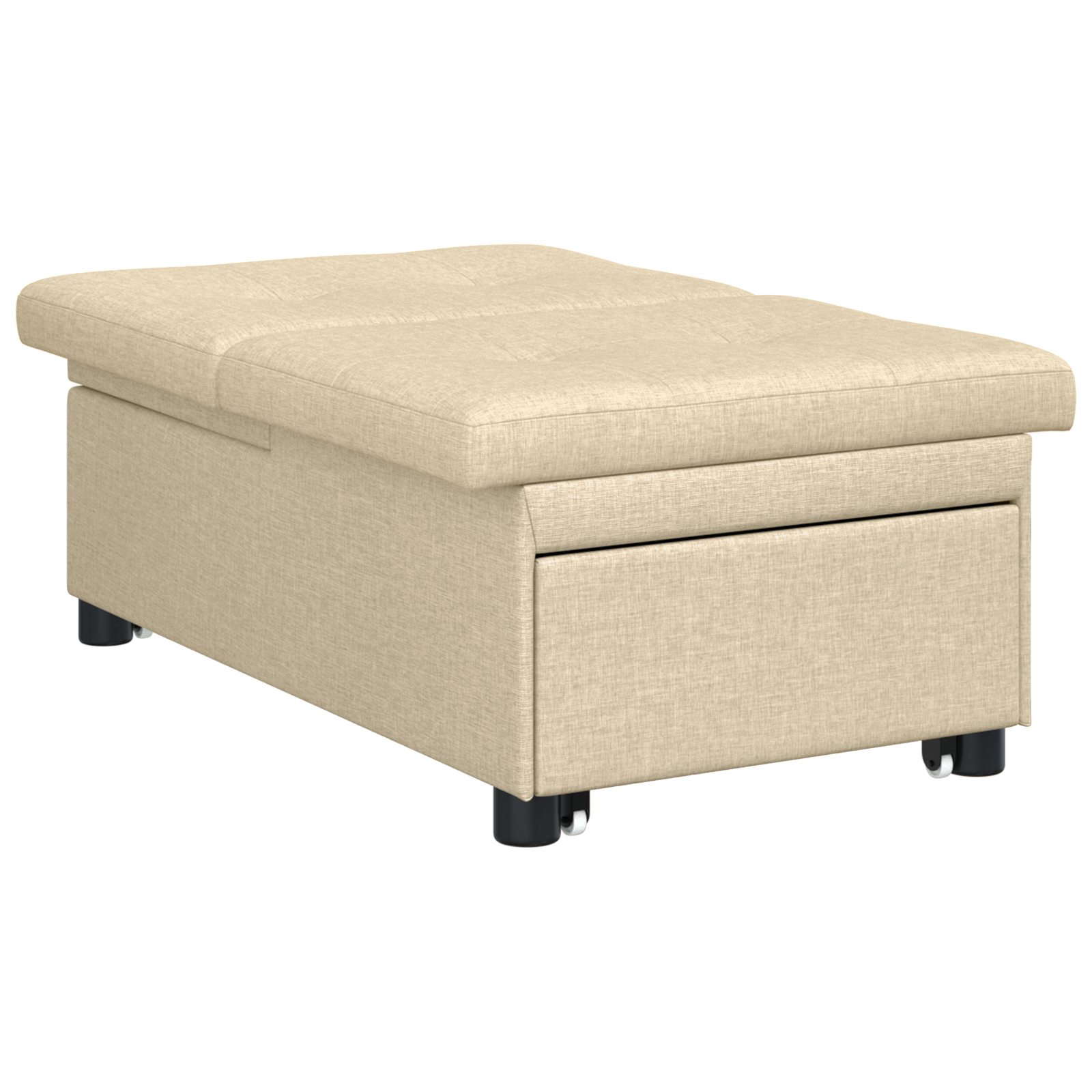 Divano Letto Crema 194 X 67 X 37 Cm Tessuto - Image 4