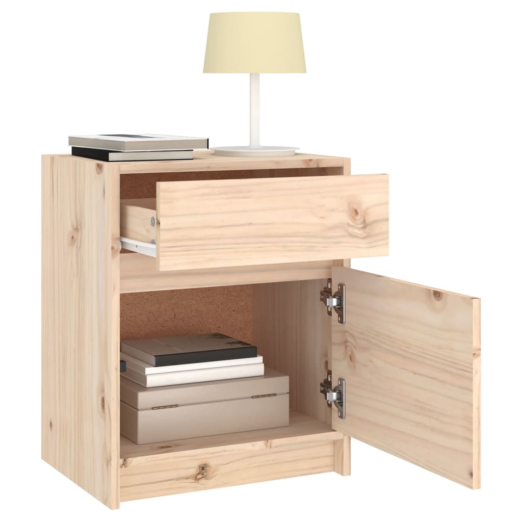 Comodino 40x31x50 Cm In Legno Massello Di Pino - Image 5