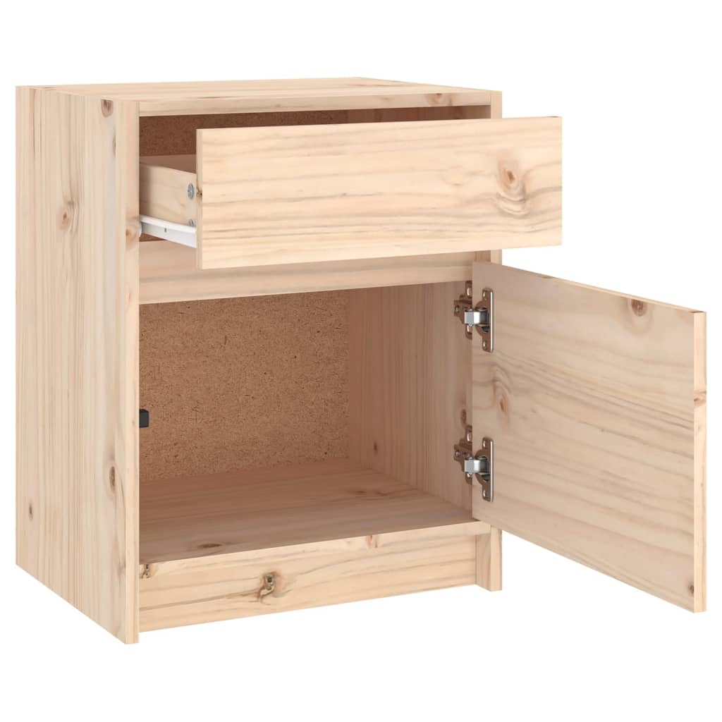 Comodino 40x31x50 Cm In Legno Massello Di Pino - Image 6