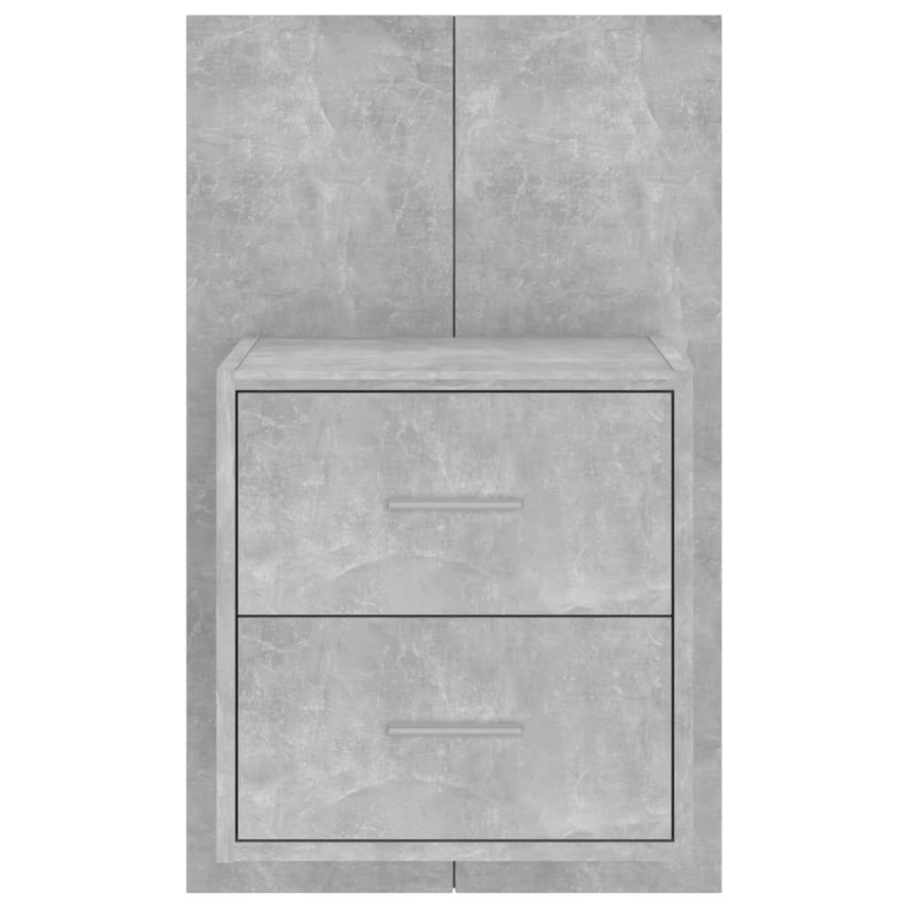 Comodini A Muro 2 Pz Grigio Cemento - Image 6