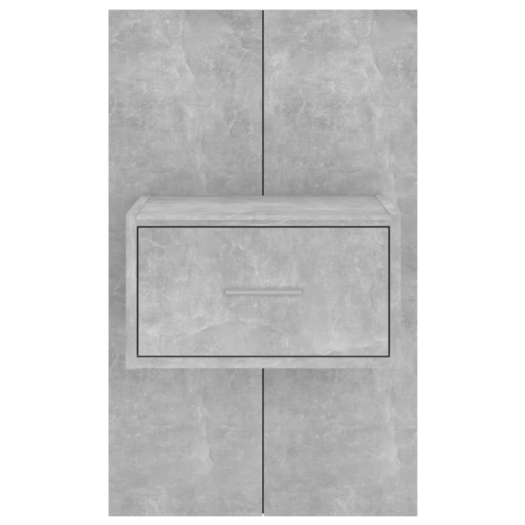 Comodini A Muro 2 Pz Grigio Cemento - Image 6