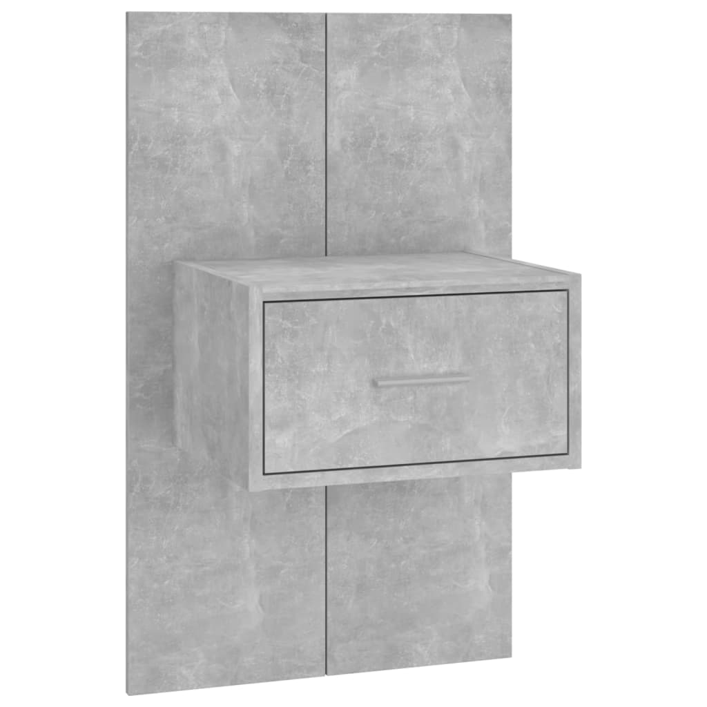 Comodini A Muro 2 Pz Grigio Cemento - Image 5