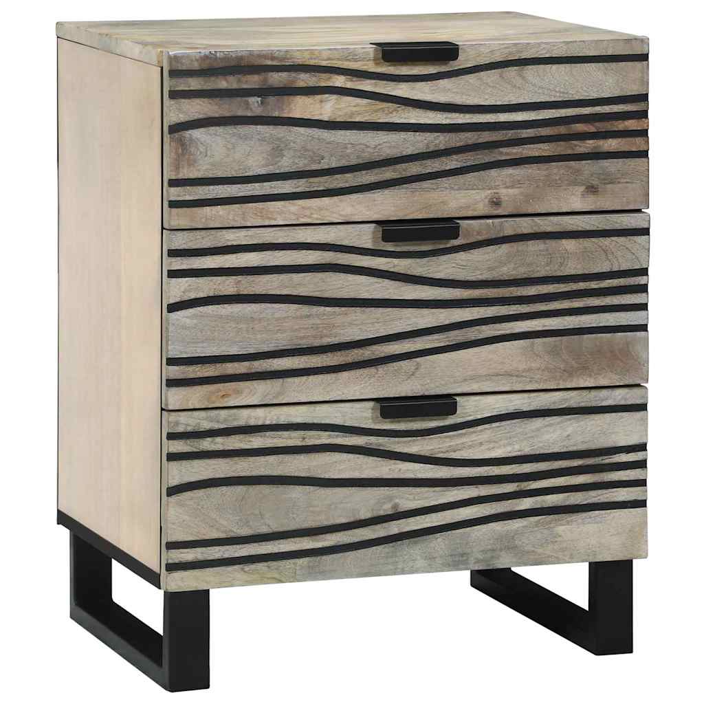 Armadio Da Notte Con Cassetto Bianco E Nero 50 X 33 X 60 cm
