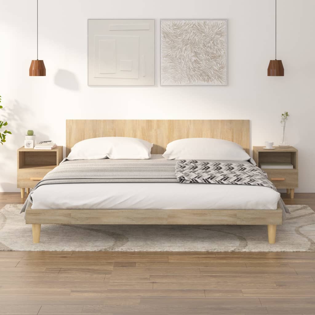 Comodini 2 Pz Rovere Sonoma 40x35x47 cm
