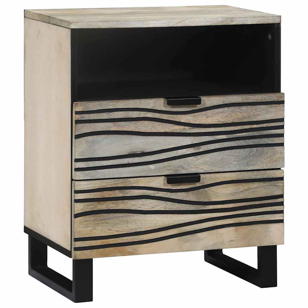 Armadio Da Notte Con Cassetto Bianco E Nero 50 X 33 X 60 cm