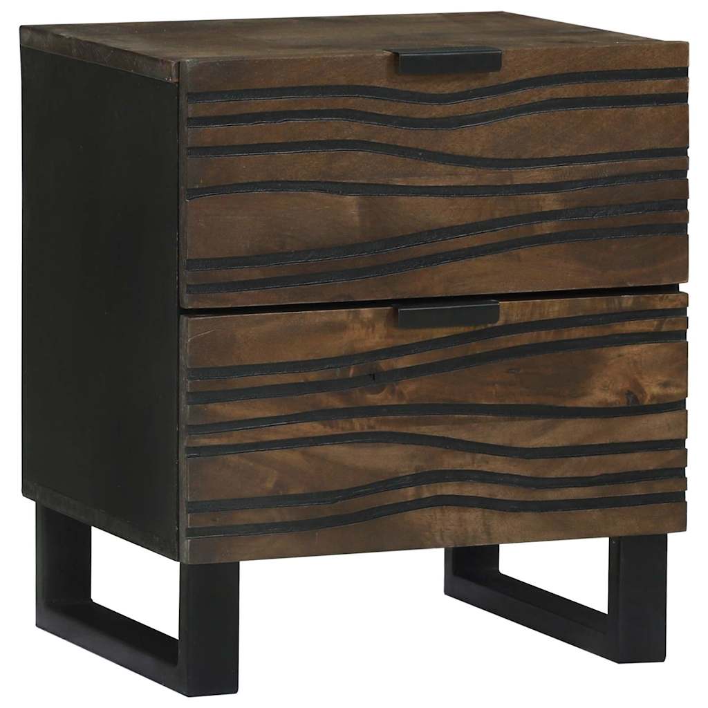 Armadio Da Notte Noce 40 X 33 X 46 Cm Legno Massello Di Mango