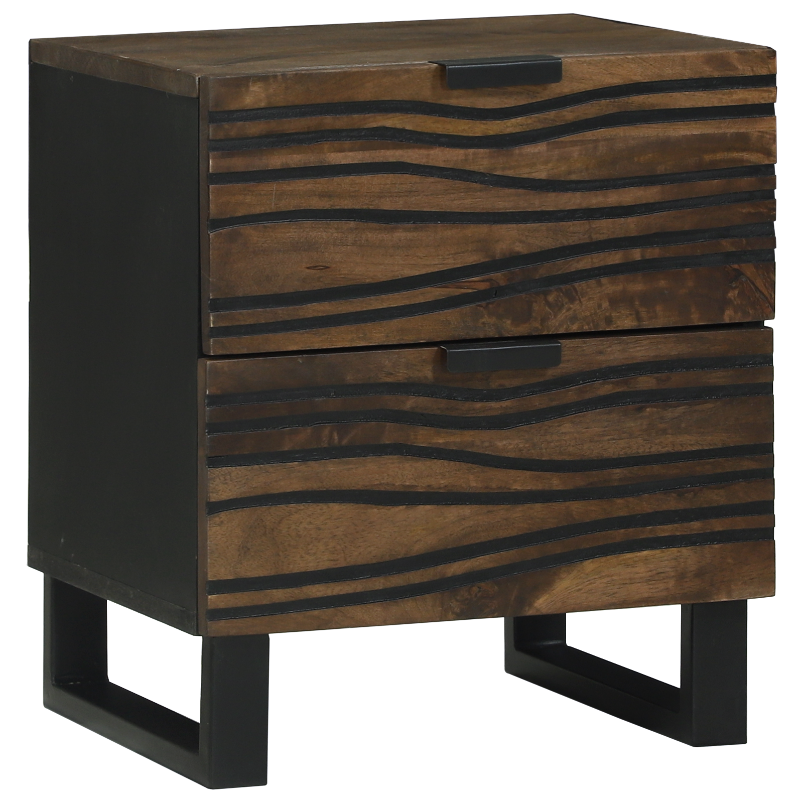 Armadio Da Notte Noce 40 X 33 X 46 Cm Legno Massello Di Mango - Image 3