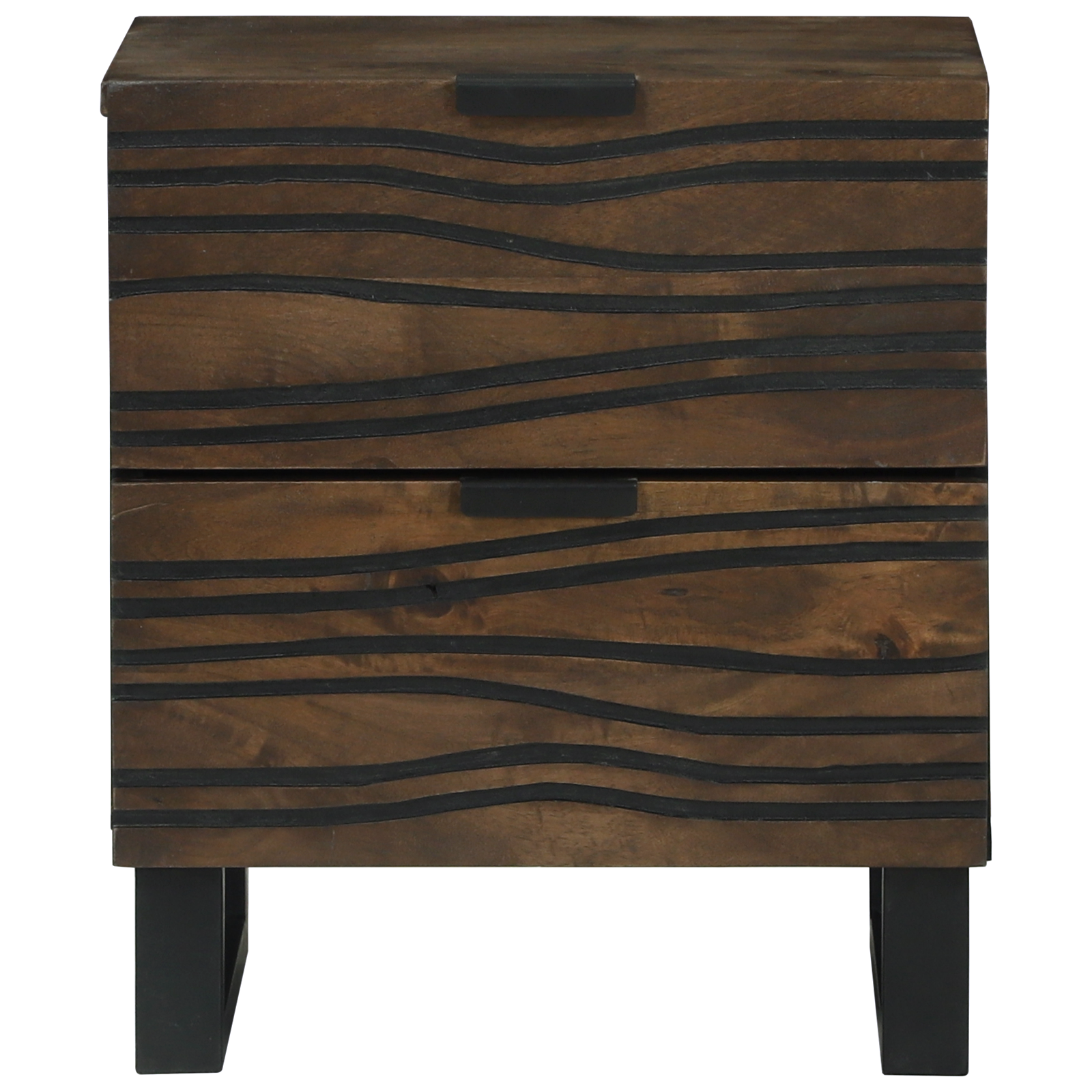 Armadio Da Notte Noce 40 X 33 X 46 Cm Legno Massello Di Mango - Image 4