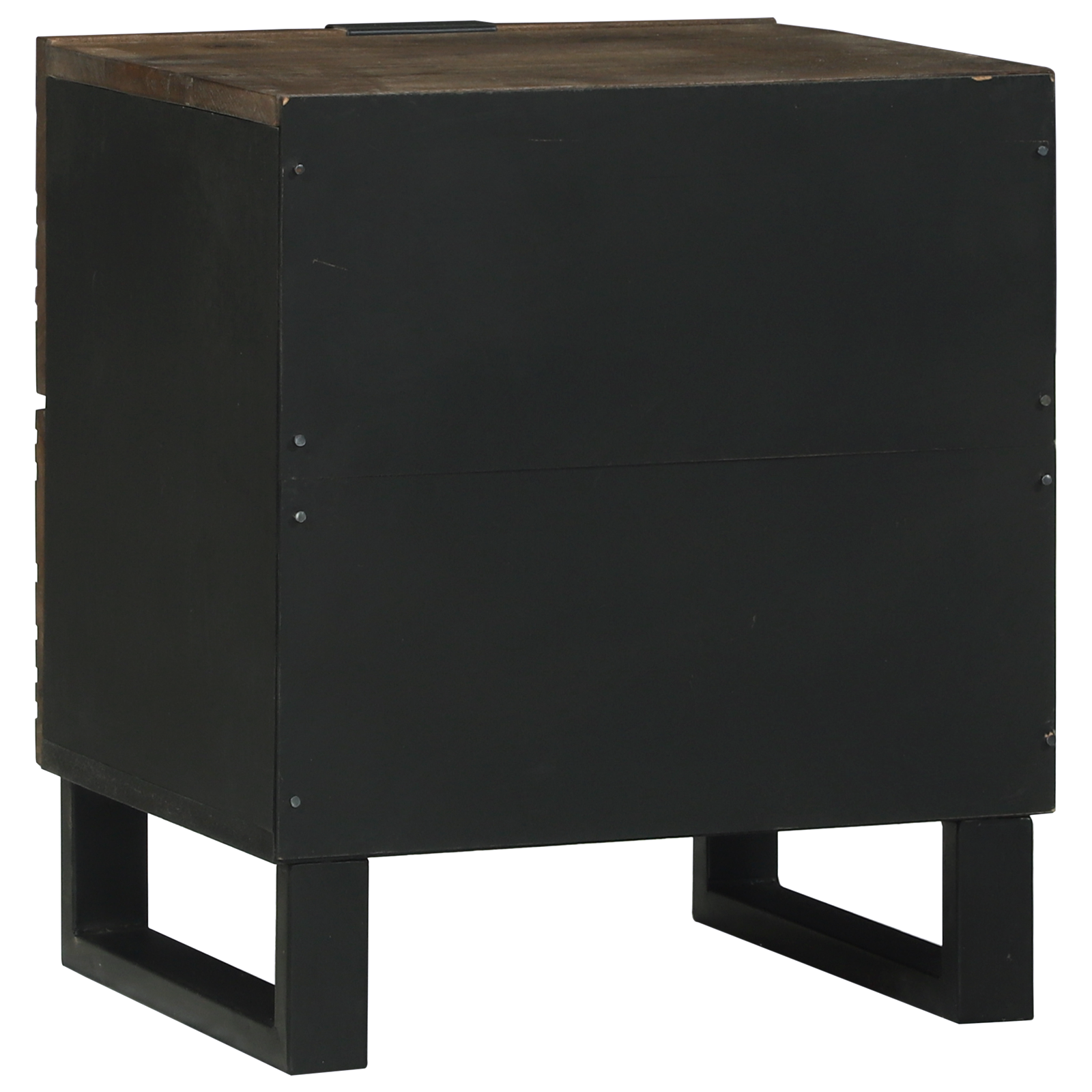 Armadio Da Notte Noce 40 X 33 X 46 Cm Legno Massello Di Mango - Image 6