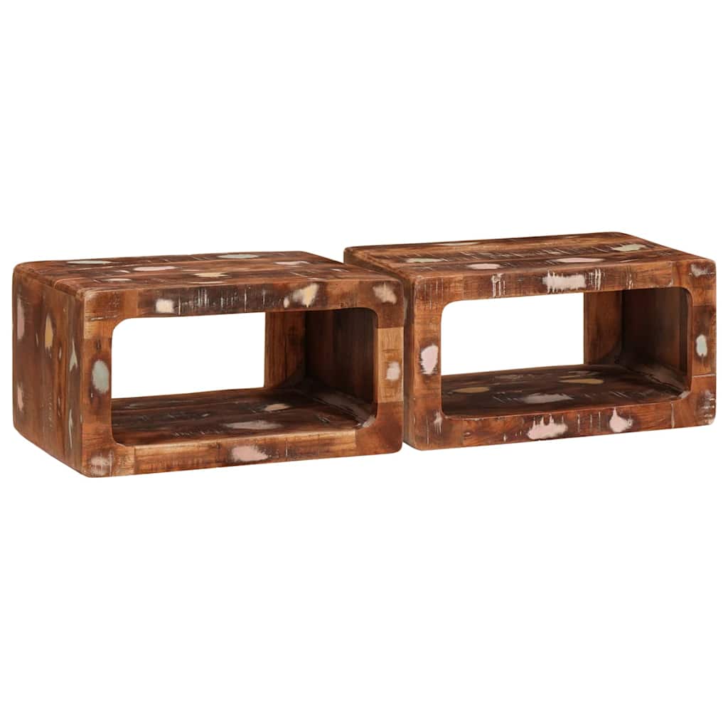 Comodini 45 X 30 X 24 Cm Legno Massello Di Riciclo