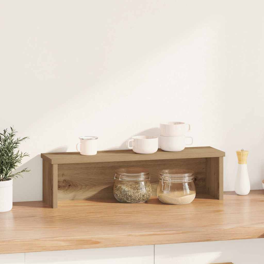 Scaffale Da Cucina Impilabile Rovere Artigianale 50x15x16 cm