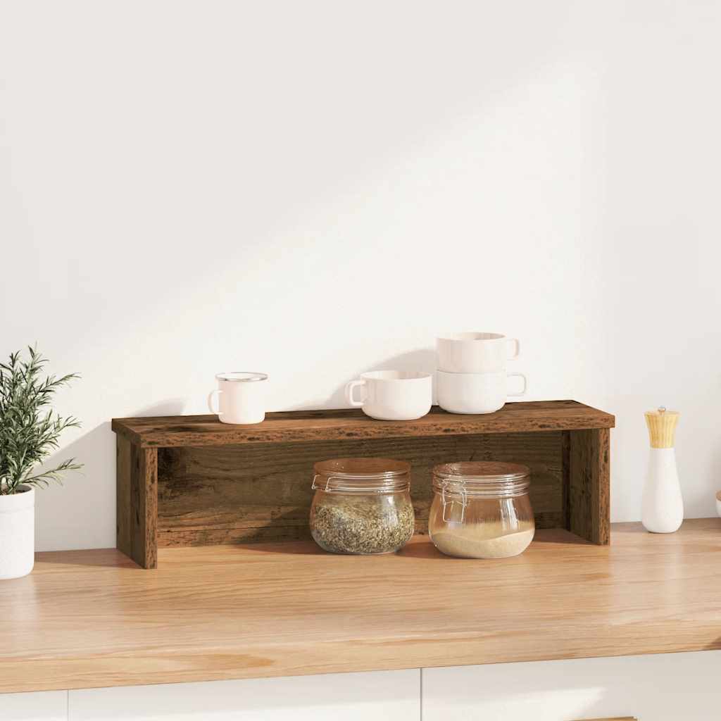 Scaffale Da Cucina Impilabile Legno Vecchio 50x15x16 cm