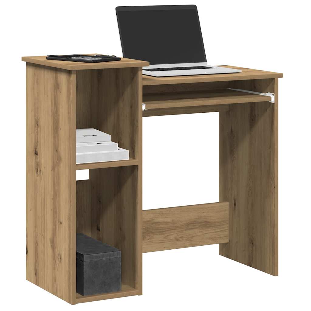 Scrivania Mensole Rovere Artigianale 84x40x78 Cm Truciolato